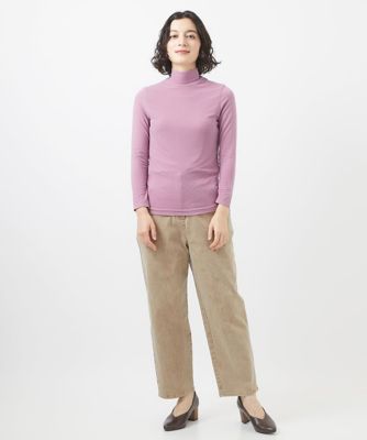 顔料染めコットンストレッチテーパードパンツ