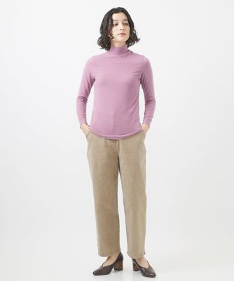 顔料染めコットンストレッチテーパードパンツ
