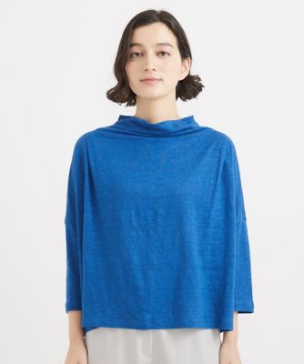 リネン天竺７分袖カットソー