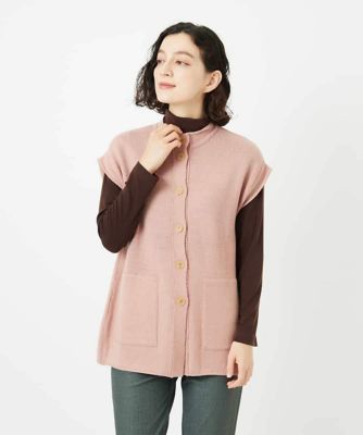 ＜GIANNI LO GIUDICE(Women/小さいサイズ)＞［日本製］シーレロングニットジレ