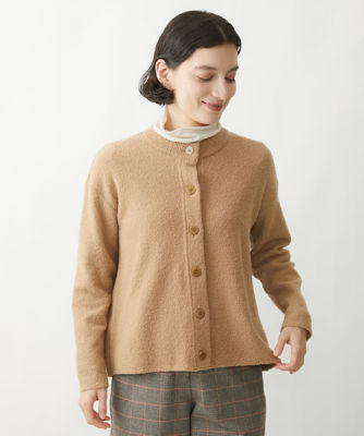 ＜GIANNI LO GIUDICE(Women/小さいサイズ)＞［日本製］ループヤーンクルーネックカーディガン