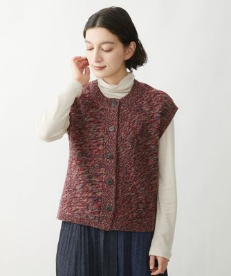 ＜GIANNI LO GIUDICE(Women/小さいサイズ)＞ミックスカラーニットベスト