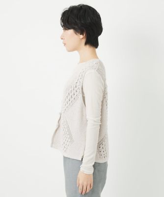 透かし編みニットベスト