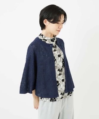 ケープ風ニットカーディガン