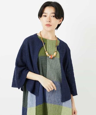 ケープ風ニットカーディガン