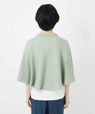 ケープ風ニットカーディガン