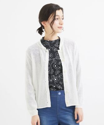 ＜GIANNI LO GIUDICE(Women/小さいサイズ)＞［人気デザイン／日本製］クルーネックカーディガン