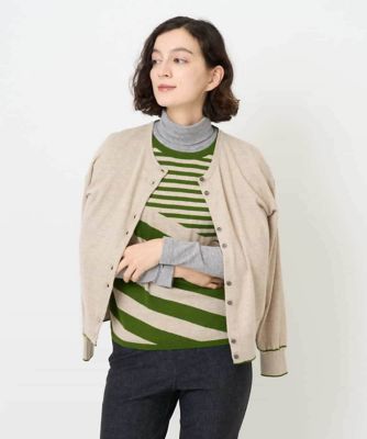 GIANNI LO GIUDICE(Women/小さいサイズ)/ジャンニロジュディチェ シルク混ニットカーディガン 82ベージュ トップス【三越伊勢丹/公式】