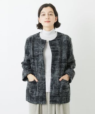 マーブルジャカード圧縮ジャージー羽織