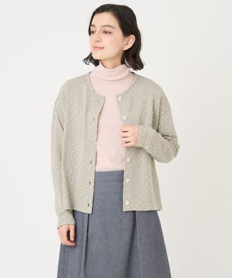 ＜GIANNI LO GIUDICE(Women/小さいサイズ)＞［日本製］テンテンカットジャガードジャケット