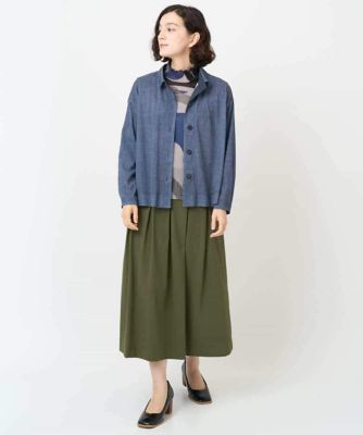 ジャンニ・ロ・ジュディチェ（GIANNI LO GIUDICE）/[セットアップ対応]デニムライクプリントカットソーブラウス セットアップ対応］デニムライクプリントカットソーブラウス | GIANNI