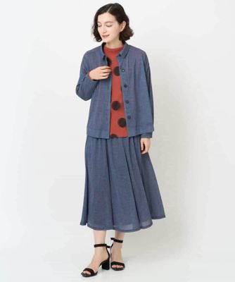 セットアップ対応］デニムライクプリントカットソーブラウス | GIANNI