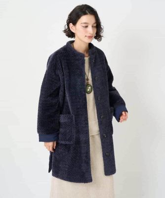 ＜GIANNI LO GIUDICE(Women/小さいサイズ)＞ボアタフタキルトコート