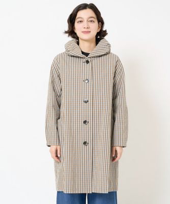 オーガニックコットンチェックコート