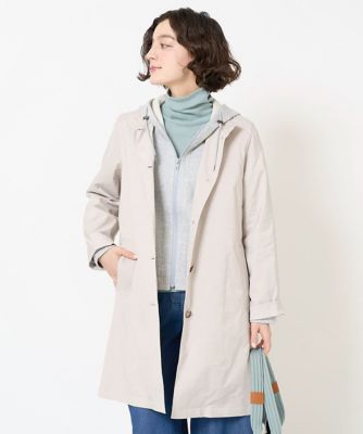 ＜GIANNI LO GIUDICE(Women/小さいサイズ)＞ライナー付きタフタロングコート