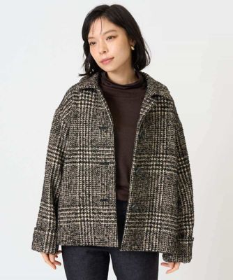 日本製］グレンチェックツイードコート | GIANNI LO GIUDICE(Women