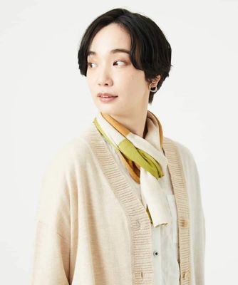 GIANNI LO GIUDICE(Women/小さいサイズ)/ジャンニロジュディチェ カラーブロックストール 30グリーン スカーフ・ショール【三越伊勢丹/公式】