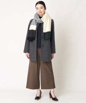 カラーブロック大判ストール
