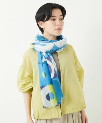 ＜GIANNI LO GIUDICE(Women/小さいサイズ)＞イレギュラードットプリントストール