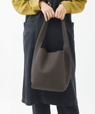 配色ニットバッグ
