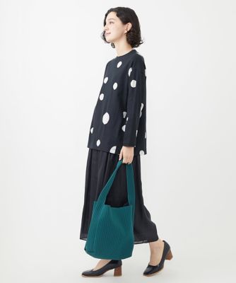 配色ニットバッグ