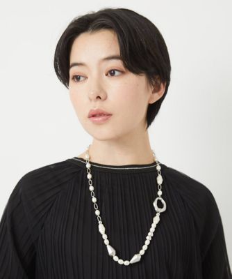 ＜GEORGES RECH (Women/小さいサイズ)＞イミテーションパールコンビネックレス