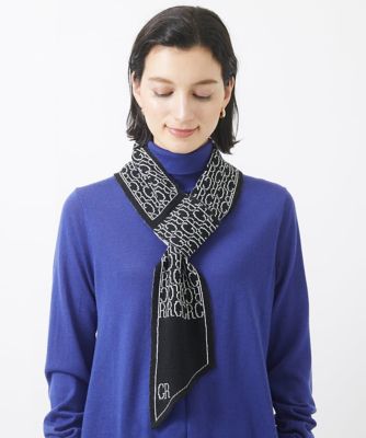 GEORGES RECH (Women/小さいサイズ)/ジョルジュレッシュ GRロゴ細幅ニットスカーフ