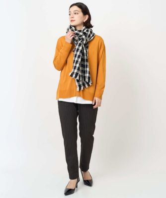 ラメツイードチェックウールストール | GEORGES RECH (Women/小さい