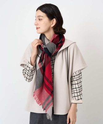 ＜GEORGES RECH (Women/小さいサイズ)＞ウールチェックストール