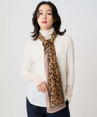 GEORGES RECH (Women/小さいサイズ)/ジョルジュレッシュ レオパードウールストール 83ベージュ系 スカーフ・ショール【三越伊勢丹/公式】