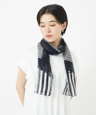 GEORGES RECH (Women/小さいサイズ)/ジョルジュレッシュ 幾何プリント麻混ストール