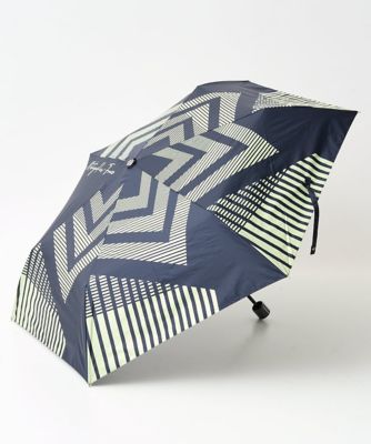 GEORGES RECH (Women/小さいサイズ)/ジョルジュレッシュ 【晴雨兼用】ストライプ幾何プリント折り畳み傘