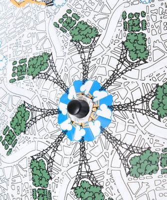 ［晴雨兼用］ＰＡＲＩＳ　ＭＡＰ折り畳み傘