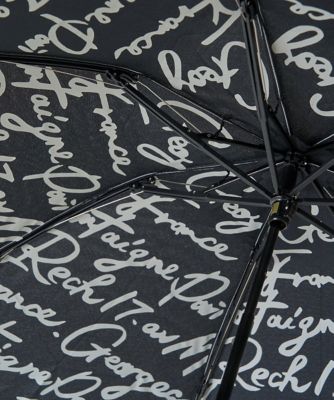 ［晴雨兼用］ロゴ配色パイピング折り畳み傘