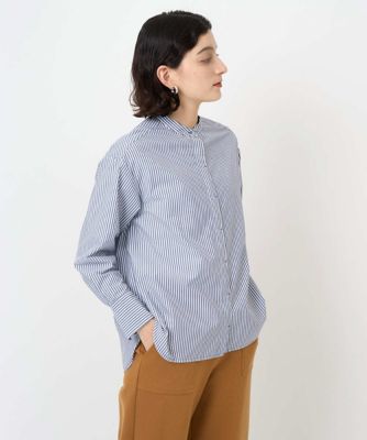 日本製］タイプライターストライプバンドカラーシャツ | GEORGES RECH