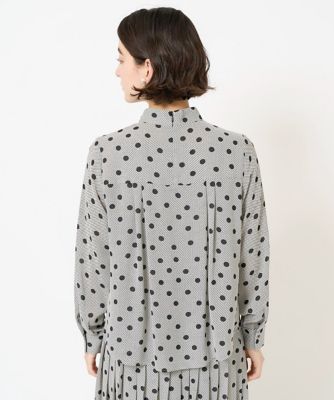［セットアップ対応］ドットオンチュールバンドカラーブラウス