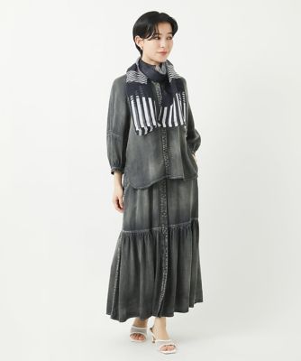 ライトデニムランタンスリーブブラウス | GEORGES RECH (Women/小さい