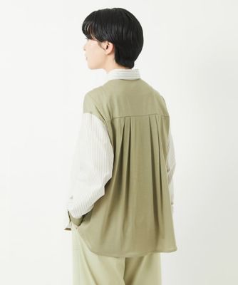 【SEAL限定商品】 ストライプシャーリングブラウス | GEORGES RECH (Women/小さい トップス
