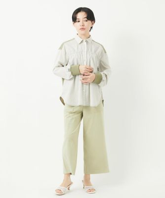 ES RECH / ジョルジュ・レッシュ ストライプシャーリングブラウス ジョルジュ・レッシュ GEORGES RECH ストライプシャーリング