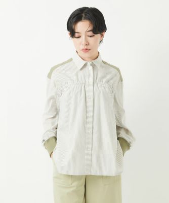 ストライプシャーリングブラウス | GEORGES RECH (Women/小さい