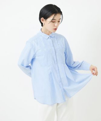 ［日本製］サンディーローンタックシャツブラウス