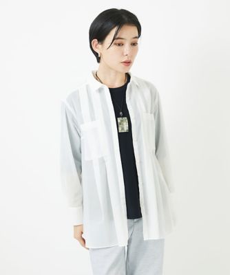 ［日本製］サンディーローンタックシャツブラウス