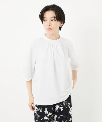 GEORGES RECH (Women/小さいサイズ)/ジョルジュレッシュ タックフリル襟ブラウソー