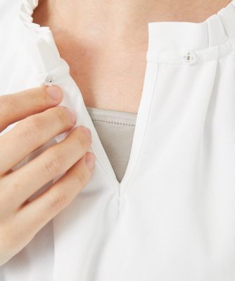 ジョルジュ・レッシュ（ES RECH）/タックフリル襟ブラウソー タックフリル襟ブラウソー | GEORGES RECH (Women/小さいサイズ