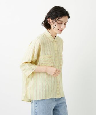 ＜GEORGES RECH (Women/小さいサイズ)＞バンドカラードルマンスリーブブラウス