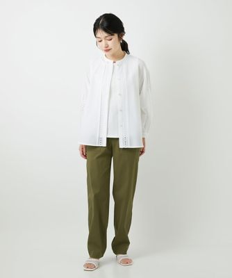 アイレット刺繍8分袖ブラウス | GEORGES RECH (Women/小さいサイズ