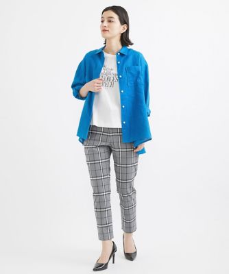 ロゴ入りベーシックリネンシャツ