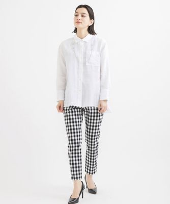 ロゴ入りベーシックリネンシャツ