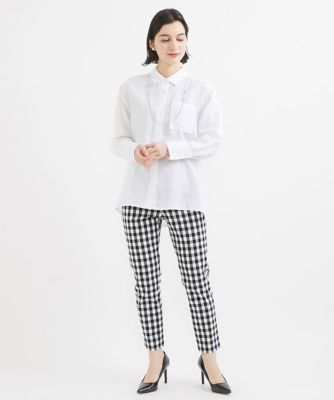 ロゴ入りベーシックリネンシャツ
