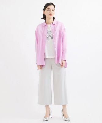 ロゴ入りベーシックリネンシャツ